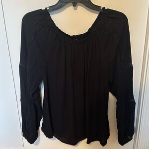 Sanctuary black gauze-like long sleeve